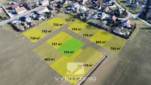 Prodej stavebního pozemku 763 m²