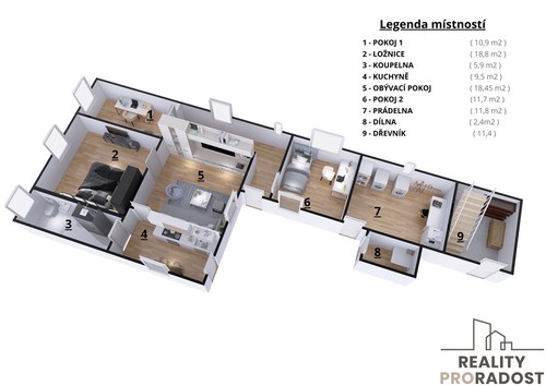 Prodaná  chata 107 m²