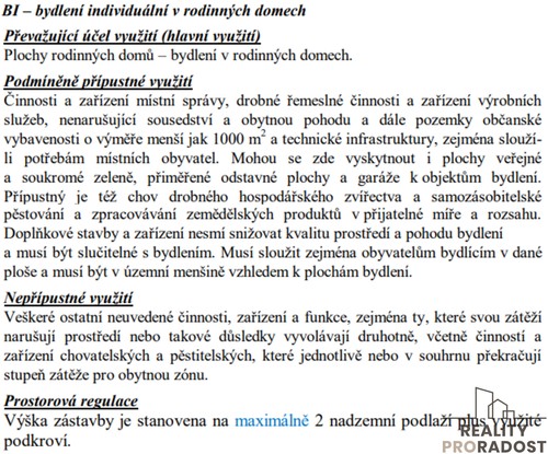 Prodej stavebního pozemku 518 m²