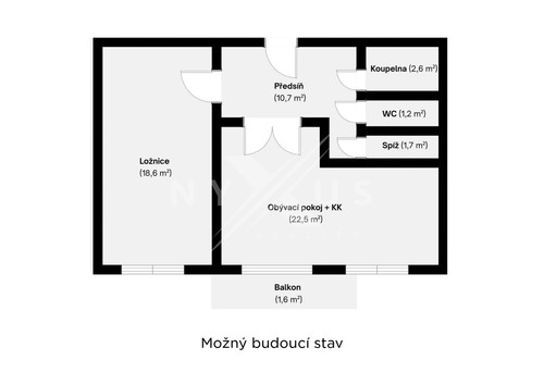 Prodej bytu 2+1 57 m²