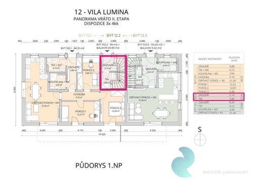 Prodej bytu 4+kk 98 m²