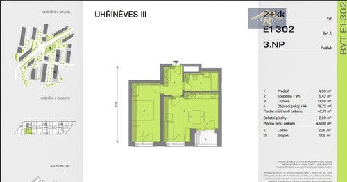 Prodej bytu 2+kk 42 m²