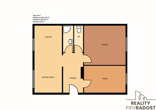 Prodej bytu 3+kk 65 m²