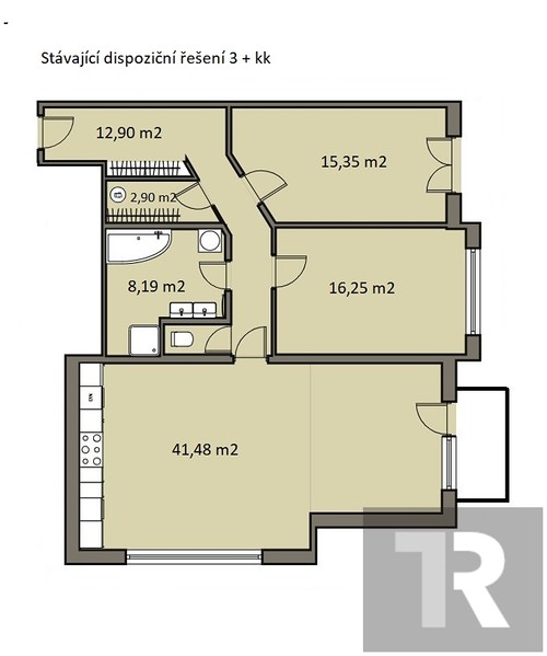 Prodaný  byt 3+kk 108 m²