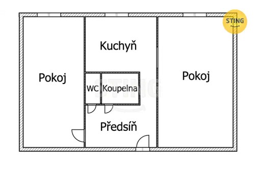 Prodej bytu 2+1 52 m²