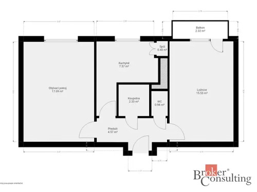Prodaný byt 2+1 48 m²