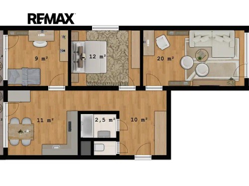 Prodaný  byt 3+1 80 m²