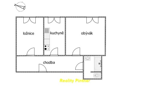 Prodaný byt 2+1 52 m²