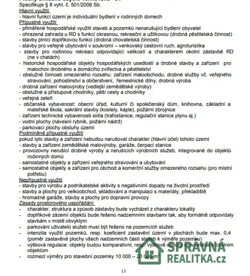 Prodej stavebního pozemku 2080 m²