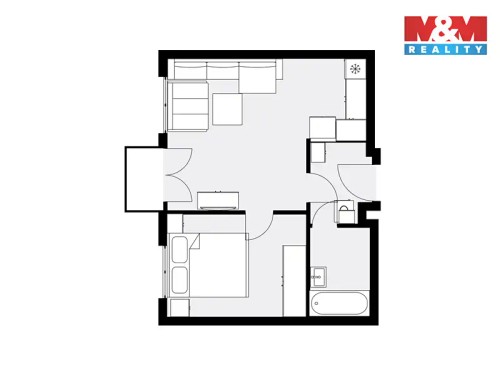 Prodaný byt 2+kk 42 m²