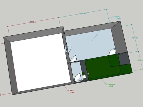 Prodaný  byt 1+1 49 m²