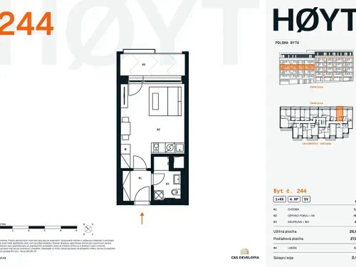 Prodej bytu 1+kk 27 m²