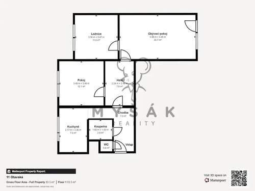 Prodaný  byt 3+1 71 m²