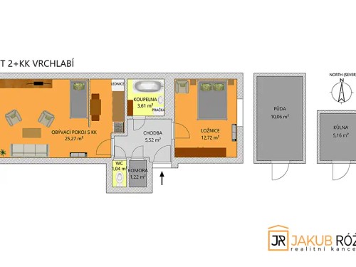 Prodaný byt 2+kk 49 m²