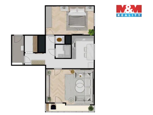 Prodaný  byt 2+1 58 m²