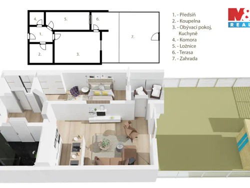 Prodaný  byt 2+kk 49 m²