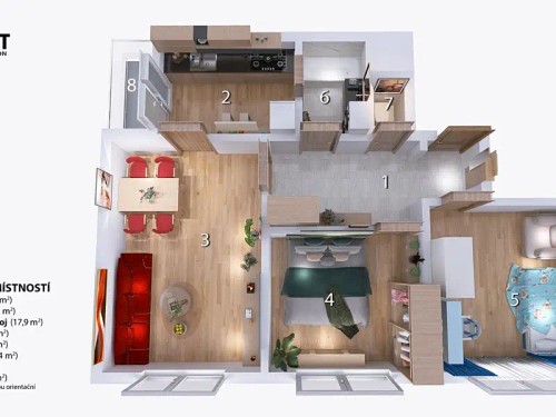 Prodaný  byt 3+1 67 m²