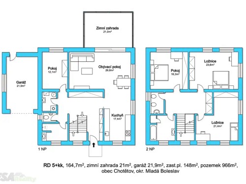 Prodej domu 164 m², pozemek 986 m²