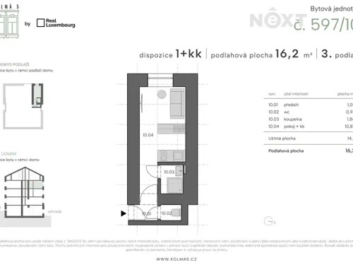 Prodej bytu 1+kk 16 m²