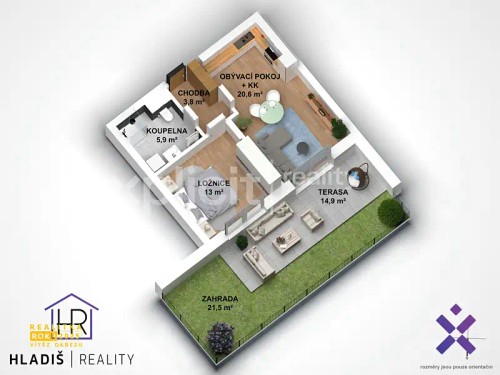 Prodej bytu 2+kk 43 m²