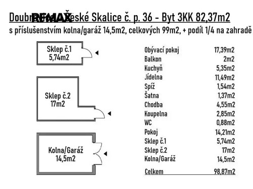 Prodaný byt 3+kk 82 m²