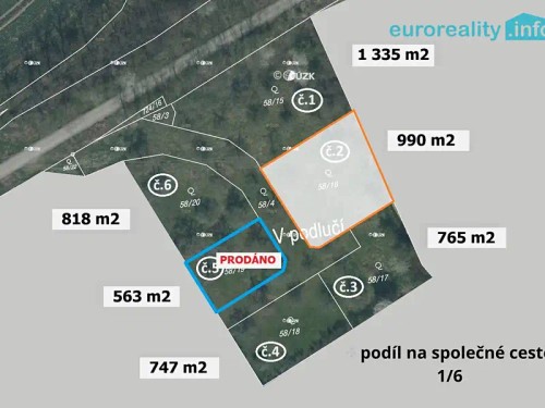 Prodej stavebního pozemku 990 m²