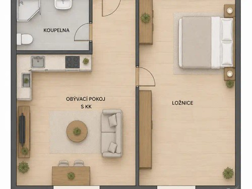 Prodej bytu 2+kk 39 m²