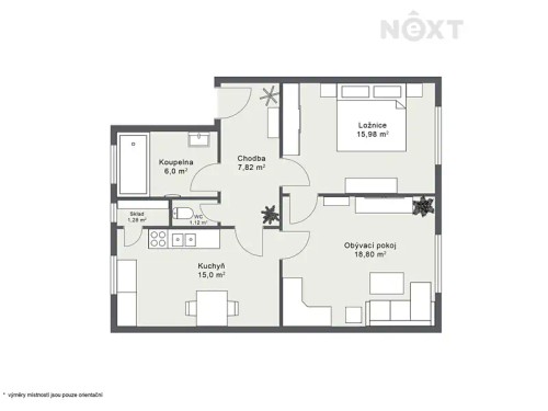 Prodaný byt 2+1 75 m²