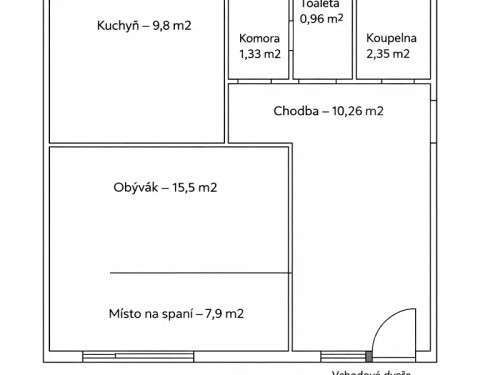 Prodej bytu 1+1 48 m²