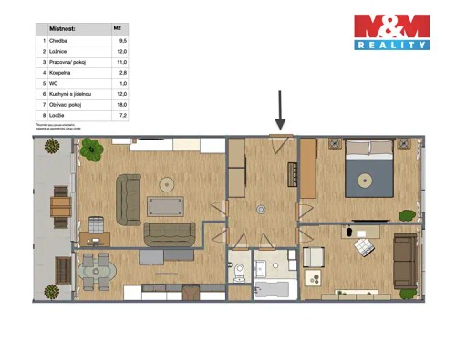 Prodaný  byt 3+1 71 m²