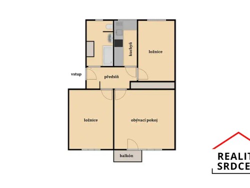 Prodej bytu 3+1 72 m²