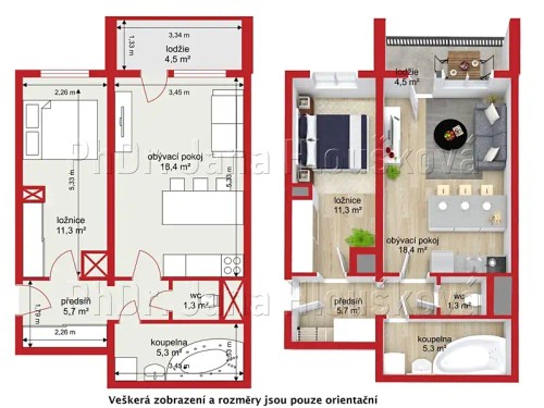 Prodaný byt 2+kk 45 m²