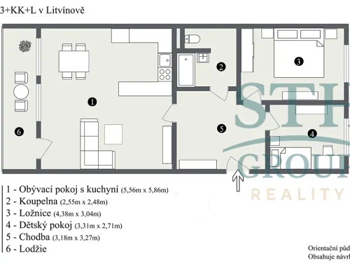 Prodej bytu 3+kk 75 m²