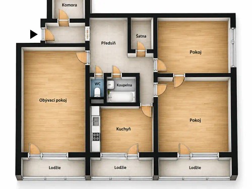 Prodej bytu 3+1 82 m²