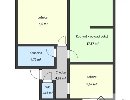 Prodaný byt 3+kk 53 m²
