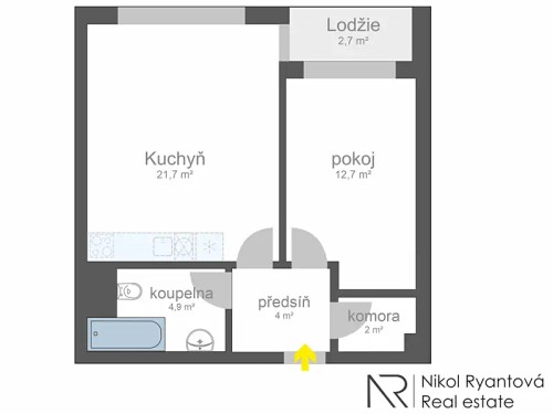 Prodaný byt 2+kk 48 m²