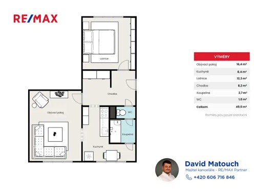 Prodaný  byt 2+1 49 m²