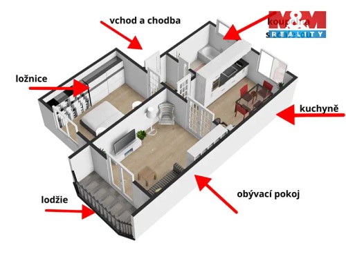 Prodaný byt 2+1 52 m²