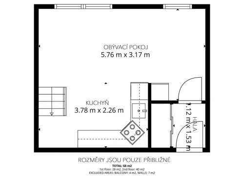 Prodej bytu 3+kk 68 m²