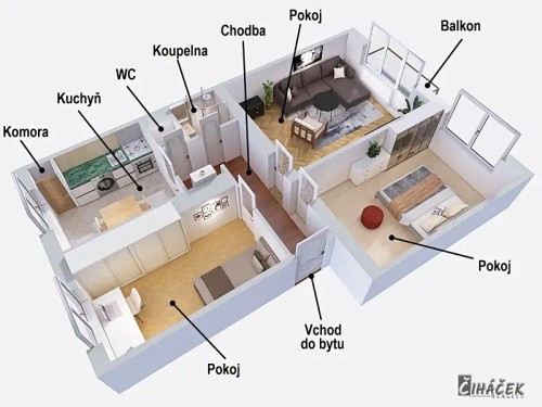 Prodaný byt 3+1 68 m²