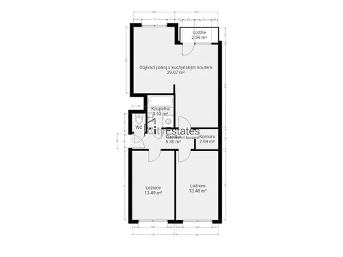 Prodaný  byt 3+kk 68 m²