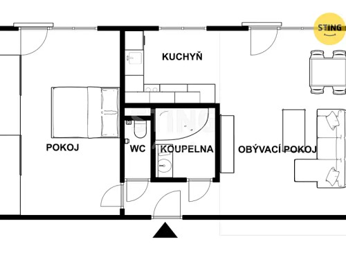 Prodej bytu 2+kk 52 m²