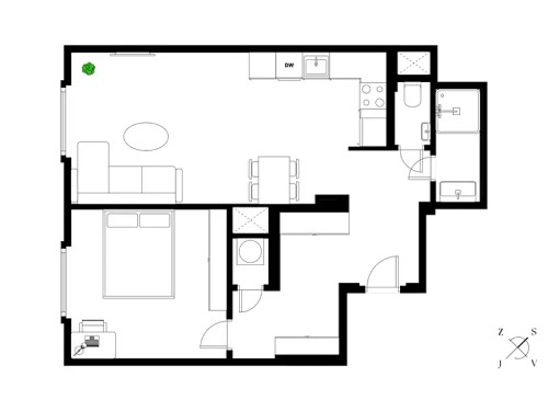 Prodaný byt 2+kk 54 m²