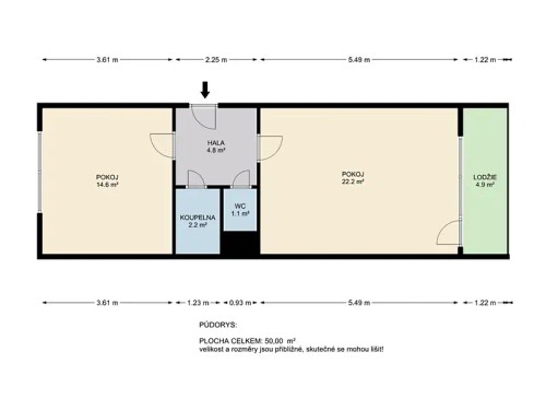Prodej bytu 2+kk 45 m²