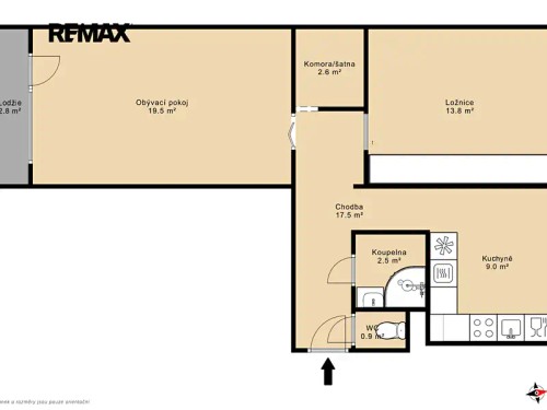 Prodej bytu 2+1 58 m²