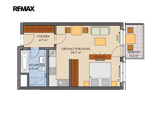Prodej bytu 2+kk 44 m²