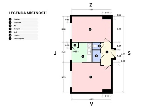 Prodaný  byt 2+1 48 m²