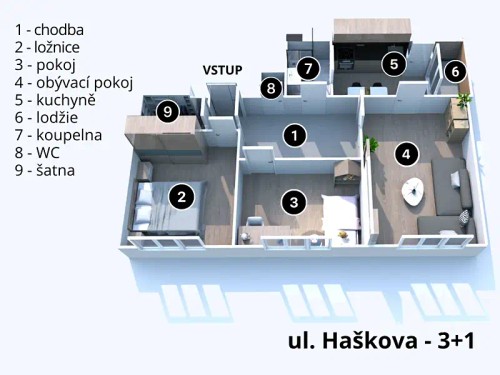 Prodej bytu 3+1 66 m²