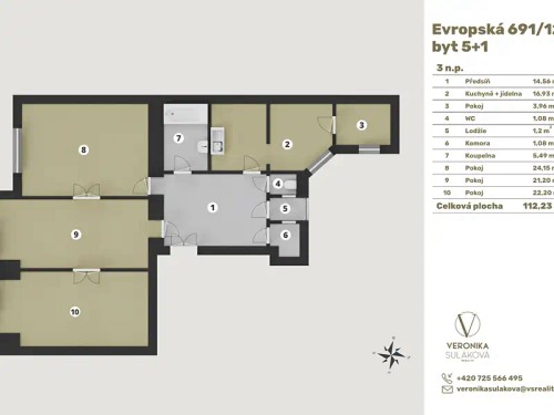 Prodaný byt 4+kk 107 m²