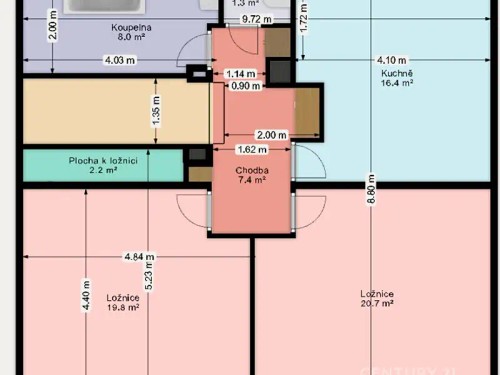 Prodej bytu 2+1 60 m²